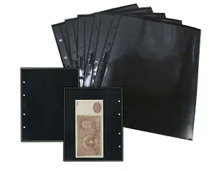 Комплект Листов для бон 200*250мм на чёрной основе на 1 бону 180*248мм, формат Optima 5шт