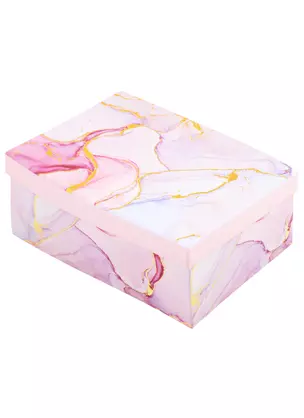 Коробка подарочная Pink marble 21*14*8,5см, картон — 256541 — 1