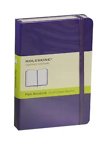 Записная книжка А6 96л нелин. "Classic Pocket" фиолетовая, жесткая обложка, резинка, Moleskine