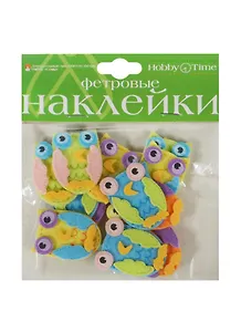 Декоративные наклейки из фетра Совы (2-093/01) (3 вида) (упаковка)