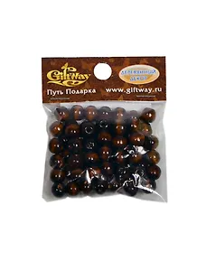 Деревянные бусины Круглые темно-коричневые (00009511) (10мм) (упаковка)