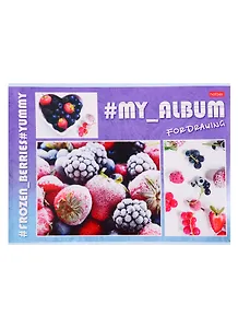 Альбом для рисования Hatber, "Ягодки", А4, 24 листа, на скрепке