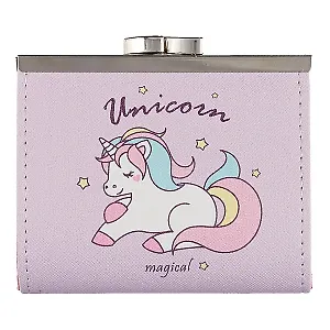 Кошелек с застежкой Единорог(PU)(10х9)