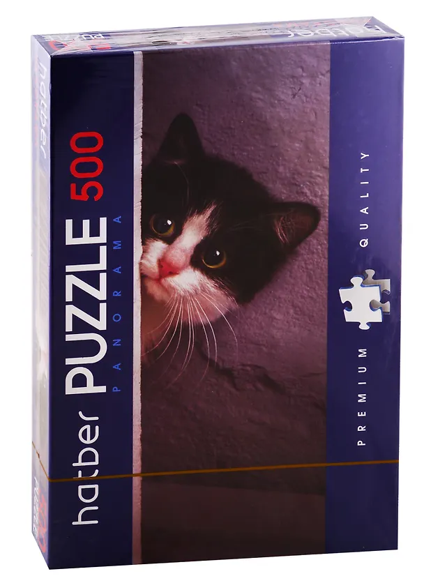 Пазл HATBER Premium 500 эл. 230х665мм.Панорама -Любопытный котик 2793364 — 1