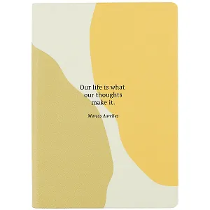 Ежедневник полудат. А5 160л "Stains" бежевый, иск.кожа, интегр.переплет, ляссе