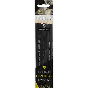 Карандаши ВКФ, "Проект", чернографитные 6 штук