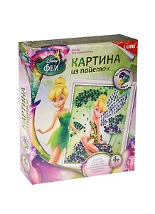 Набор для творчества LORI Картина из пайеток Disney/Дисней Фея Динь-Динь" Апд-008"