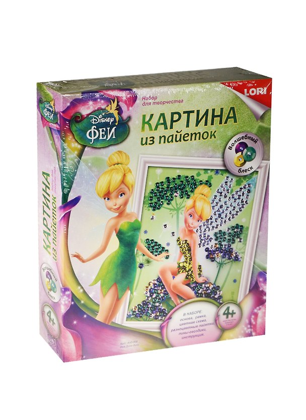 Набор для творчества LORI Картина из пайеток Disney/Дисней Фея Динь-Динь" Апд-008" 2492261 — 1