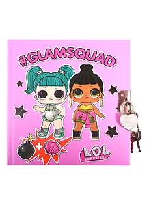 Записная книжка А6+ 80л "LOL" 7БЦ, замочек, глиттер, инд.уп.