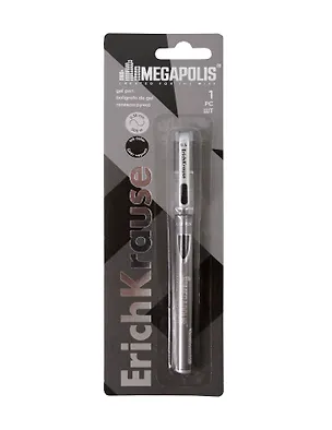 Ручка гелевая Erich Krause, Megapolis, черная 0,5 мм 301655