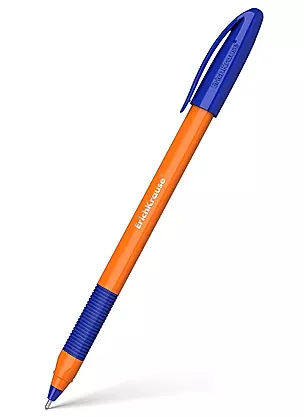 Ручка шариковая Erich Krause, U-109 Orange Stick&Grip, Ultra Glide Technology, синяя 1 мм — 2928641 — 1