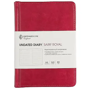 Недатированный ежедневник «Sarif Royal», фуксия, 160 листов, А6