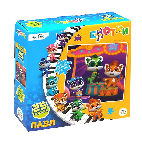 Пазл «Енотки Выступление» 25 элементов, Origami 2935791 — 1