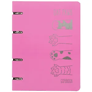 Тетрадь на кольцах в клетку Unnika, "ColourMania. Cat paws", 100 листов