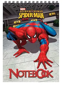 Блокнот А6 60л "Spider-man" пласт.обл, гребень, Disney