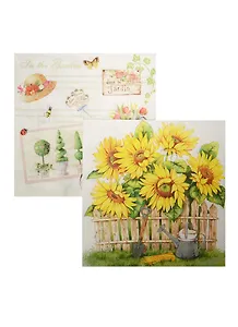 Набор салфеток для декупажа Сад с подсолнухами (13308725/GARD) (2шт) (упаковка) (Froggy Art)
