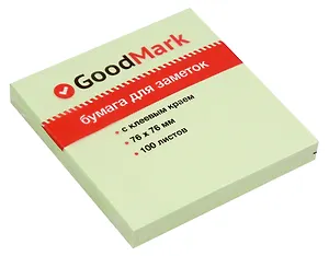 Блок бумаги 76*76 самоклеящийся "Attomex" зеленый, 100 листов