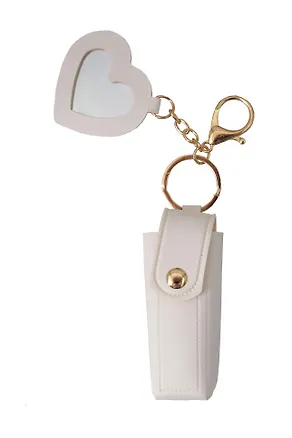 Брелок-футляр для помады с зеркалом Белый (текстиль) (12-3307025189-20) 3112450