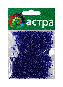 01 Бисер Астра (28 синий) (675288) (11/0) (20гр.) (стекло) (упаковка)