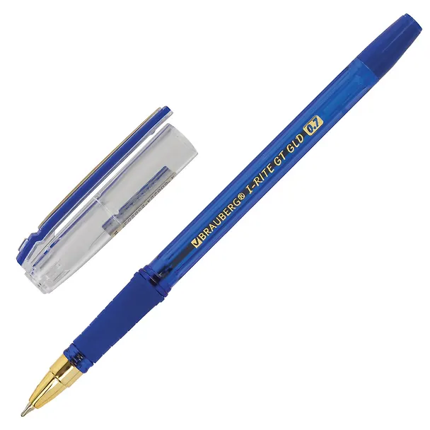 Шариковая ручка синяя 0,7 мм, i-Rite GT GLD, Brauberg 2937294 — 2
