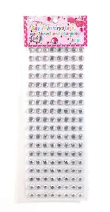 Стразы клеевые кругл большая уп (бел, беж, голубой, бордо) YR007