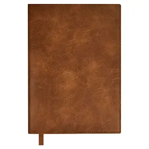 Ежедневник недат. А5+ 160л 175*245 "Шеврет" коричневый, кожзам, мягк.переплет, блинтовое тиснение, офсет, ляссе из иск.кожи, подар.упаковка