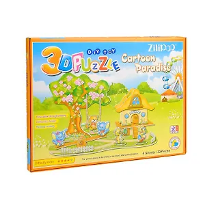 Пазл 3D. Мультяшный рай. 33 детали. 34х20х22 см. -Китай: (3D Puzzle). 589-O 428081