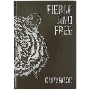 Книга для записей А4 96л кл. "ТИГР" 7БЦ, глянц.ламинация
