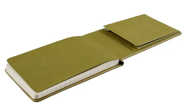 Блокнот А6- 100л лин. "Joy Book. Оливковый" 7БЦ, иск.кожа, тонир.блок, скругл.углы, горизонт.резинка, карман 3018250 — 4