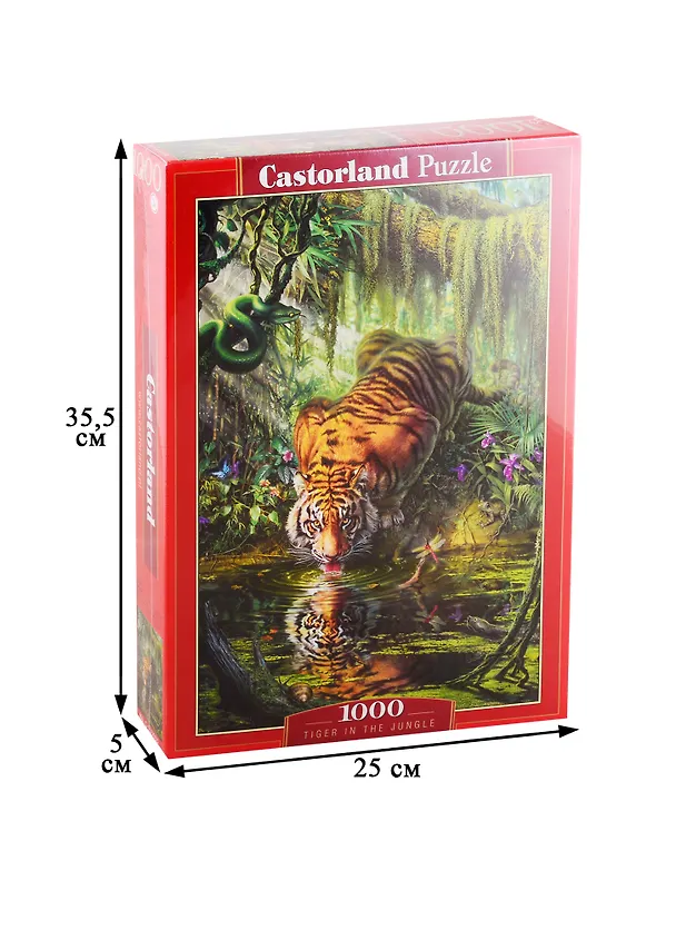 Пазл Тигр в джунглях Castorland 1000 элементов C-103935 2798524 — 2