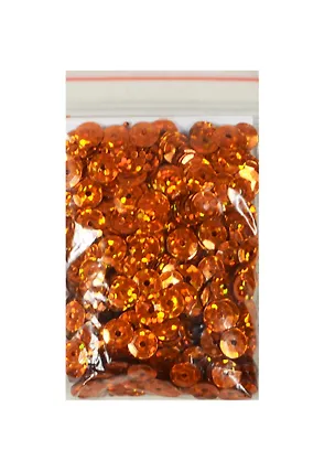 Пайетки голографические круглые оранжевые (2991) (D=5мм) (10г) (упаковка) 2498907