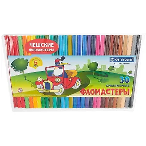 Фломастеры Centropen, "Пингвины", 30 цветов