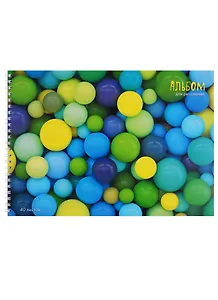 Альбом для рисования Unnika, "Разноцветные шары", А4, 40 листов, на гребне