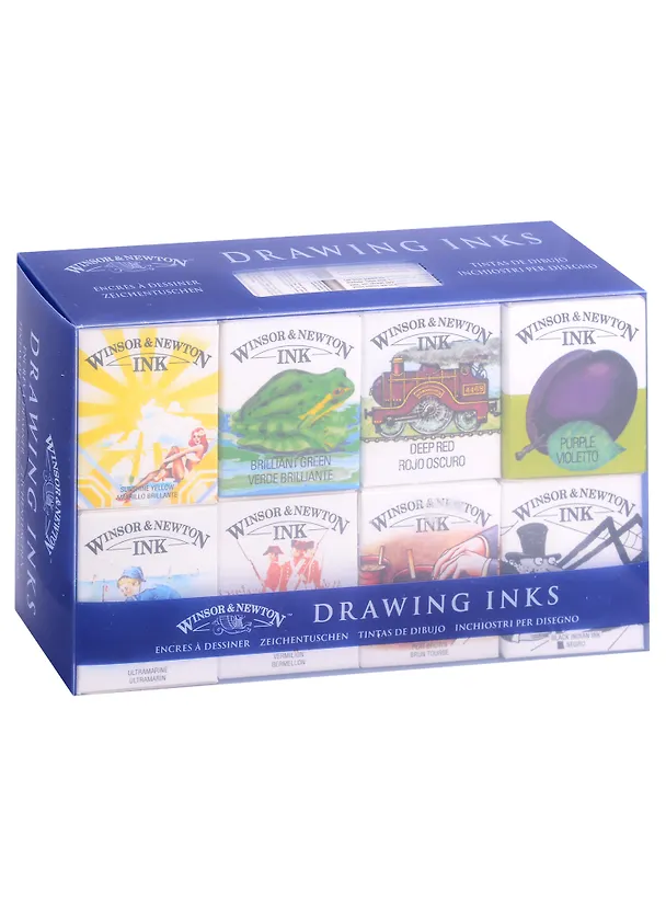 Тушь художественная 8 цв по 14мл "Коллекция Вилльям", к/к, Winsor&Newton 261799 — 1
