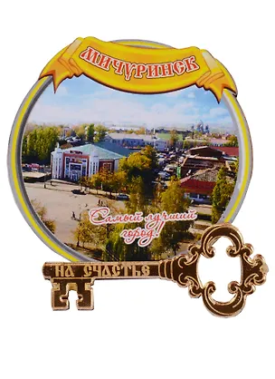 ГС Магнит Мичуринск Круг с зеркальной деталью (дерево) (7,5см) 2620675