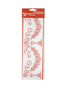 Трафарет пластик многораз. Бордюр Гирлянда классич. (АН3831400) (Б-016) (10х32см)