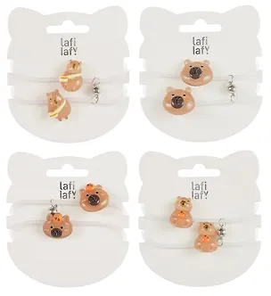 Набор резиночек Капибара (2шт) (пластик) (12-03916-B92) (Lafilaf) 3048700