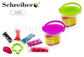 Набор для творчества, Schreiber/Шрайбер, Набор теста для лепки 12 брусочков, 3 формочки