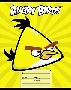 Тетрадь в линейку Angry Birds, 18 листов, в ассортименте