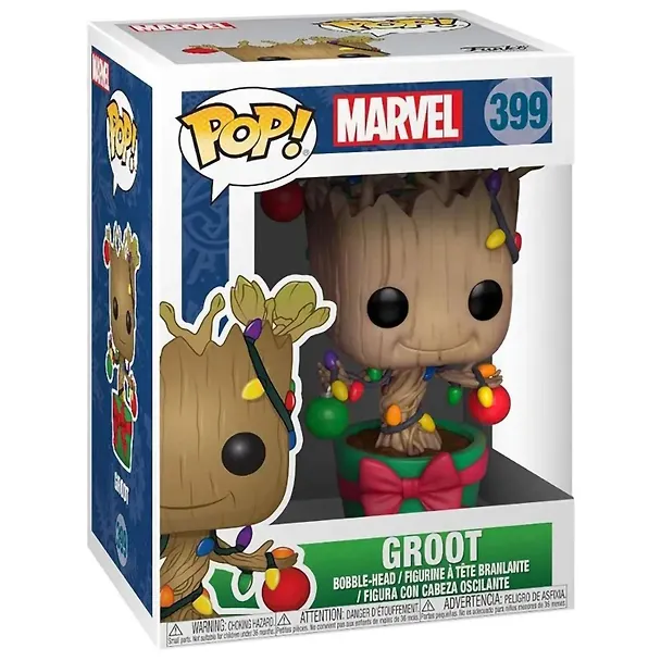 Фигурка Funko POP! Bobble Marvel Holiday Groot w/ Lights & Ornaments (399) 33982 (Fun1624) 3133142 — 2