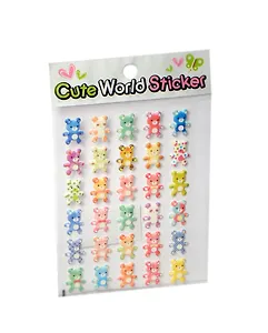 Наклейка декоративная зефирная 3 Сердца 1 (110х180) (Наклей-ка) (упаковка)