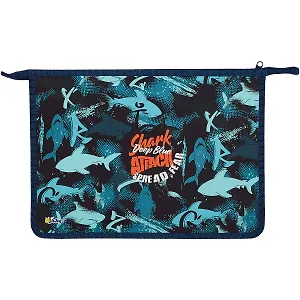 Папка для тетрадей А4 "Акулы" пластик, молния