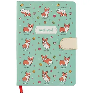 Блокнот с магнитной застёжкой «Корги», 256 страниц, А5