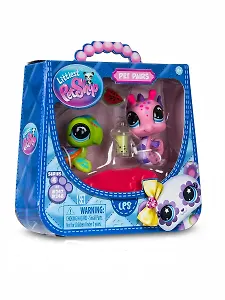 Игровой набор Littlest Pet Shop, "Пара друзей Пляжные приключения", 2 фигурки Морской конек и Черепашка, подарочная упаковка, 4+