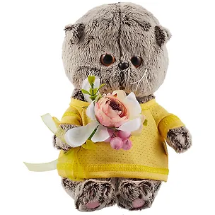 Мягкая игрушка Басик BABY с букетом из цветов и ягод (20 см) (BB-082) 2854987