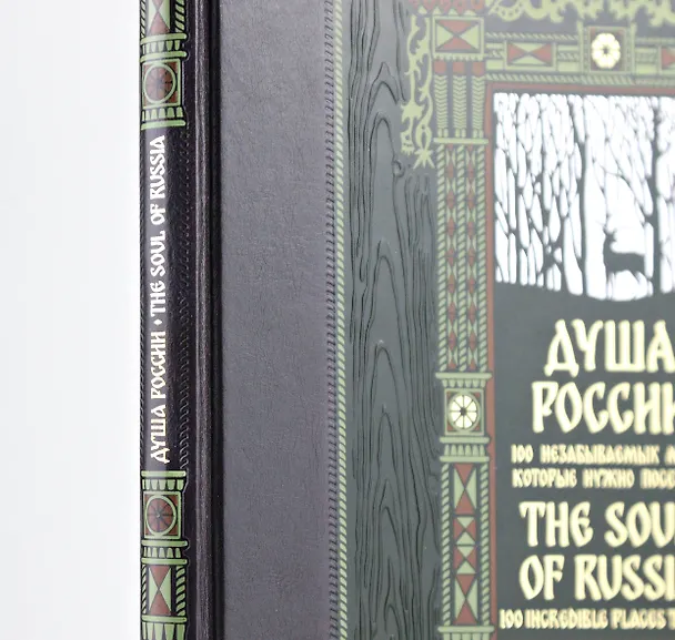 Книга Душа России. 100 незабываемых мест. Книга в коллекционном инкрустированном переплете с тиснением в русском стиле () — 8