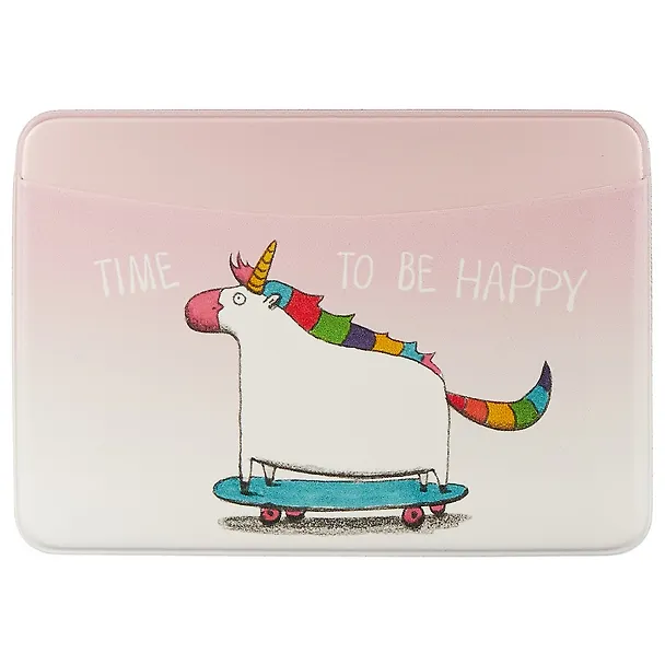 Чехол для карточек горизонтальный Time to be happy (Единорог) (ДКГ2018-18) 2656161 — 1