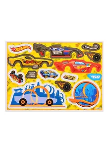 Раскраска с магнитным конструктором. Hot Wheels. Крутые гонки!