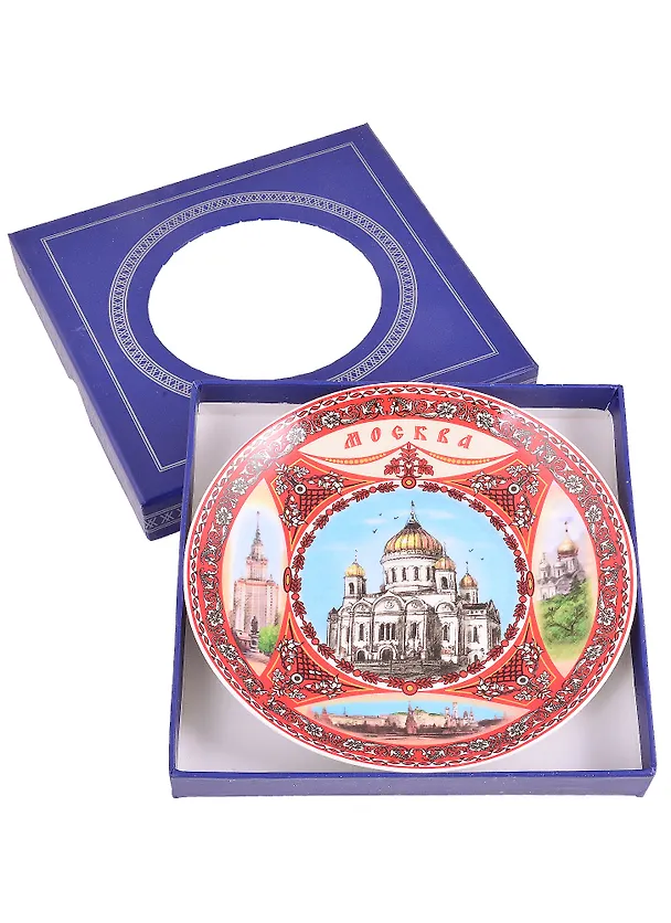 Тарелка сувенирная Москва (фарфор, ПК) (15см) (WP-15-7ABC) 2882016 — 3