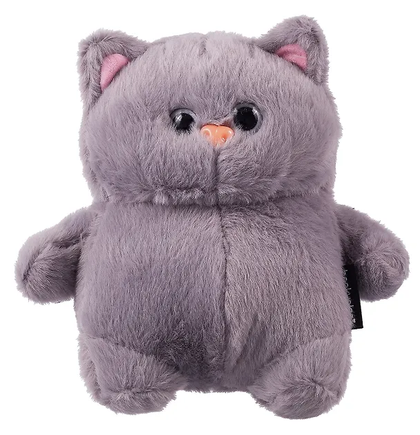 Мягкая игрушка «Котик с щечками», серый, 22 см, Bookvalno 3075166 — 2